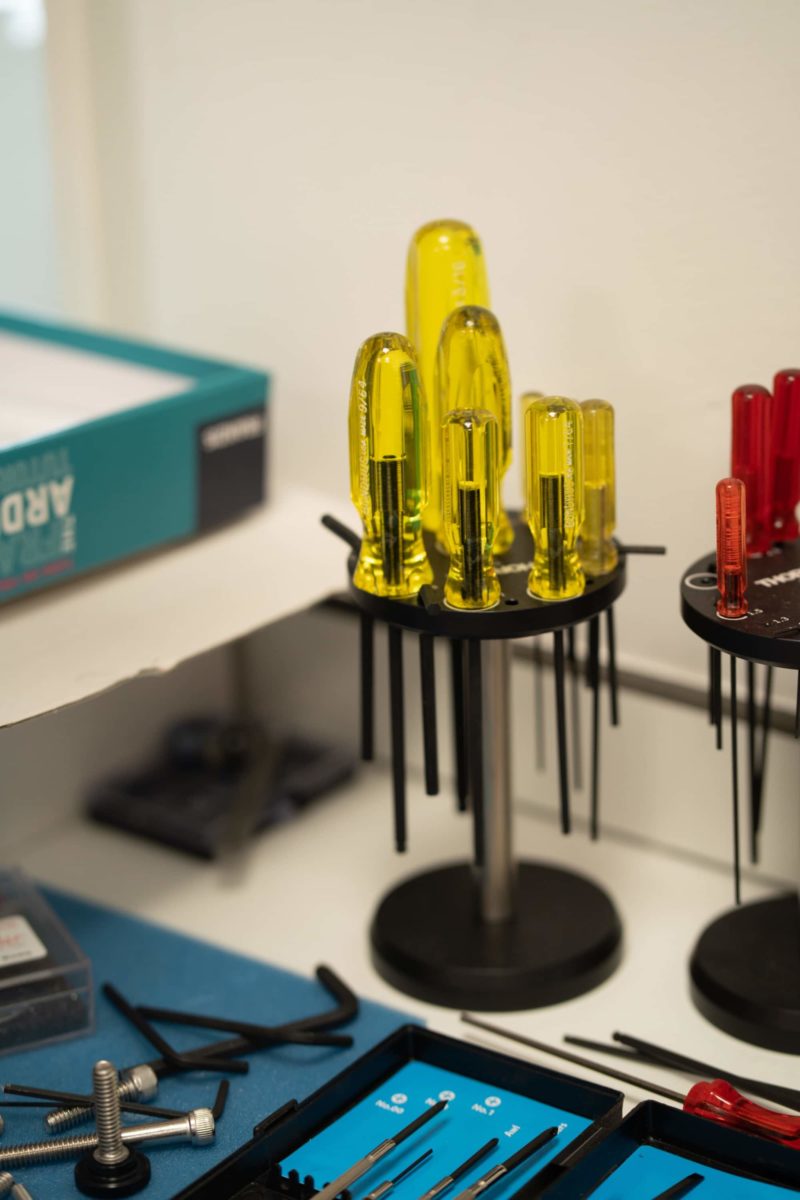 Sets of screwdrivers in the Xiong lab