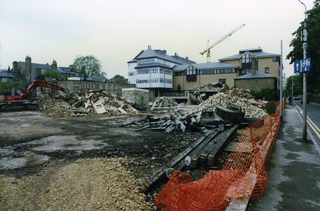 Photo of Tennis Court Road site where new Institute was built