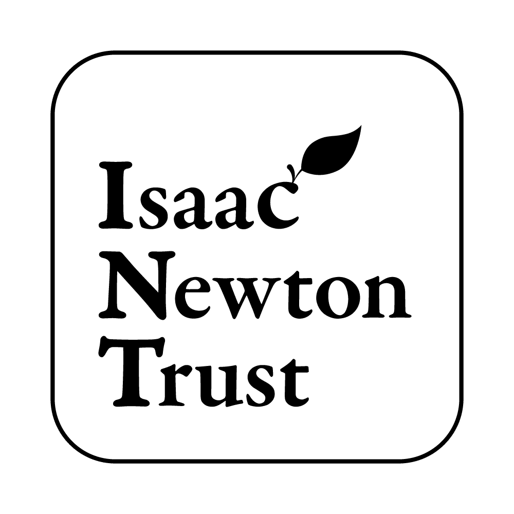 Isaac Newton Trust Logo with black text on a white background. The letter C has a stalk and leaf to represent Newton's apple.