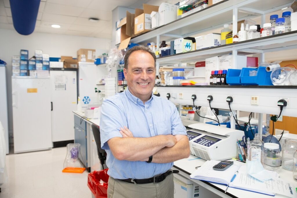 Ben Simons in his lab at the Gurdon Institute